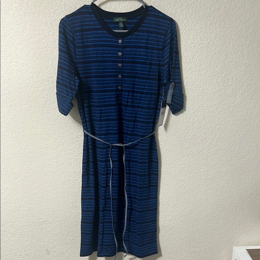 Ralph Lauren Blue Striped Dress